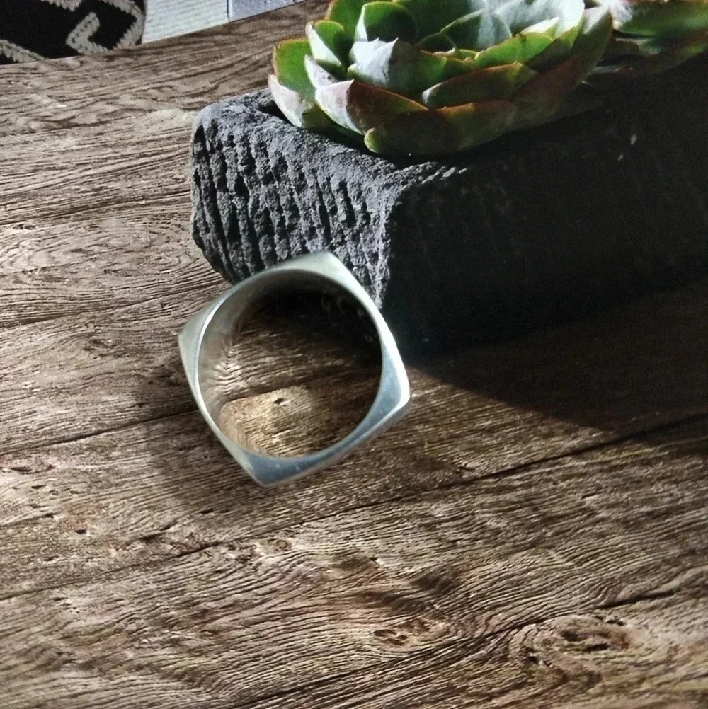 Unisex Vintage ring 925 sterling silver, Taxco Mexico 10 rare